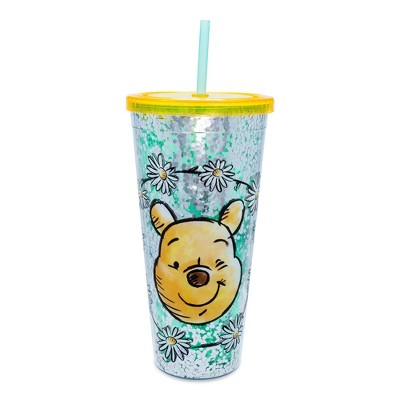 Silver Buffalo Winnie The Pooh Balloon Stainless Steel Tumbler With Straw