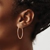 Black Bow Jewelry 1.5mm x 32mm 14k Rose Gold Polished Endless Tube Hoop Earrings - 3 of 4