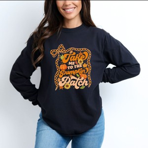 Simply Sage Market Coquette Take Me To The Pumpkin Patch Garment Dyed Long Sleeve - 1 of 4