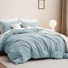 Queen Comforter Set -Bedsure 3Pcs Comforter Bedding Set with Intricate Solid Embroidery - 2 of 4