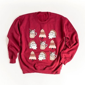 Simply Sage Market Women's Graphic Sweatshirt  Santa  Tree Mug Chart - 1 of 4