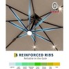 10' x 10' Heavy Duty Square Solar Cantilever Umbrella, 2-Tier Aluminum  Outdoor Patio Umbrella with Weighted Base 360-Degree Rotation for Backyard - 4 of 4
