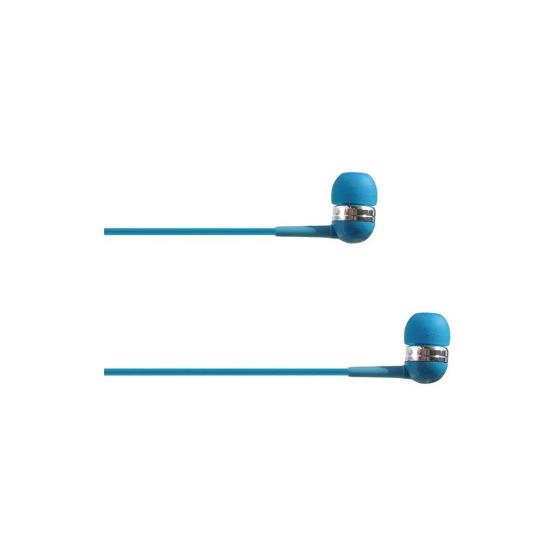 4XEM Ear Bud Headphone Blue - Stereo - Mini-phone - Wired - 16 Ohm - 20 Hz - 18 kHz - Earbud - Binaural - In-ear - 3.75 ft Cable - Blue, 1 of 2