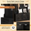 HDZNVF Hall Tree with 7 Coat Hooks for Entrance, 3-in-1 Design and Adjustable Shelves, Black - 4 of 4