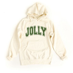 Simply Sage Market Women's Graphic Hoodie Jolly Varsity Thick Outline - 1 of 3