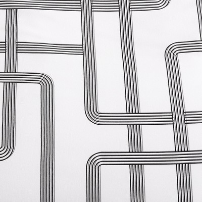 Mainline White and Black Microfiber Twin Duvet Cover Set