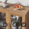 PexFix 31"x62"x16" Sideboard Cabinet with 4 Doors and Storage Multipurpose Organizer for Kitchen Living Room Brown - 4 of 4