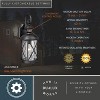 VAXCEL Henderson 1 Light Textured Black Motion Sensor Dusk to Dawn Outdoor Wall Lantern Clear Glass Shade, LED Compatible - 4 of 4