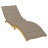 vidaXL Sun Lounger Cushion Taupe 78.7 in.x23.6 in.x1.2 in. Oxford Fabric - image 3 of 4