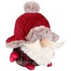 Northlight Plush Gnome Christmas Figure in Winter Trapper Hat - 7.75" - Maroon and Brown - 4 of 4