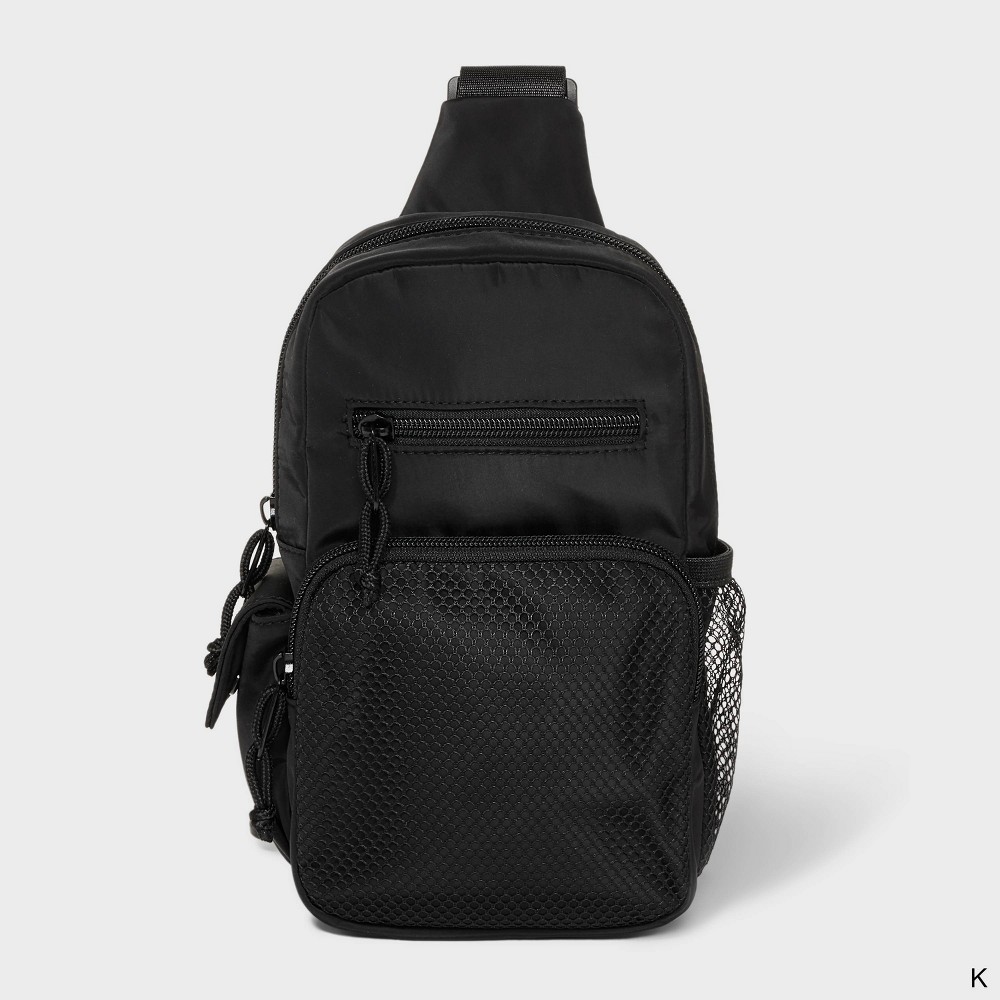 Boys' Sling Crossbody Bag Backpack - art class™ Black