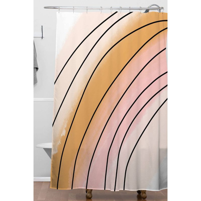 Aleeya Jones Watercolor Rainbow Shower Curtain Pink - Deny Designs, 3 of 5