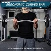 47"  EZ Curl Barbell Bar, 500Lb Capacity EZ Curl Bar for Weight Lifting , Chrome Curling Bar Fit 2” Standard Weights - 4 of 4