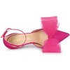 Allegra K Women's Mesh Bow Tie Ankle Strap Stiletto High Heels Pumps - 4 of 4