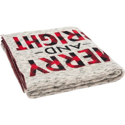 Merry And Bright Throw - Greyred - 50" X 60" - Safavieh
