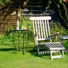 Tangkula Outdoor Plant Stand Top Round Accent Steel Table Garden - 2 of 4