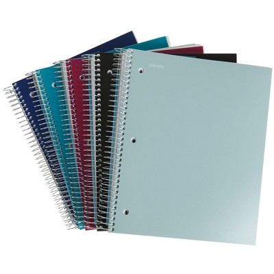 Staples 5-Subject Notebook 8.5" x 11" College Ruled 200 Sheets Asst Colors TR15761M