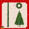 6FT Pre-Lit Aspen Fir Artificial Christmas Tree Set with Wreath & Garland, Xmas Tree with Multi-Color LED Lights - Maison Boucle - 3 of 4
