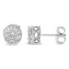 Haus of Brilliance Sterling Silver Diamond Cluster Stud Earrings - 2 of 4