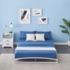 Homhougo 6 Inch Metal Platform Full Size Bed Frame Low Profile with Sturdy Steel Slats Support White - 3 of 4