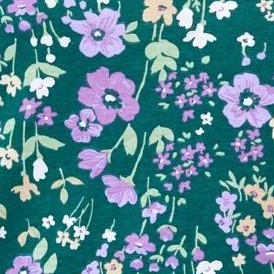 emerald green field floral