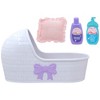 New Adventures Magic Nursery: 8" Baby Doll & Bassinet Gift Set - Pink - 3 of 4