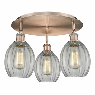 Eaton - 3 Light Flush Mount In Industrial Style-10.5 Inches Tall and 17.25 Inches Wide