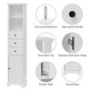TIRAMISUBEST Tall Bathroom Cabinet with 1 Door and Open Shelves, Freestanding Bathroom Storage Cabinet with 3 Drawers and Adjustable Shelf - 3 of 4