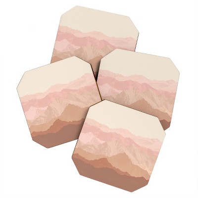 Iveta Abolina Coral Spice Set of 4 Coasters - Deny Designs