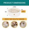 MeowBaby 35 by 11.5 Inches Soft Round Foam Ball Pit with 200 Full Foam, 2.75 Inch Balls and Zippered Covered, White/Transparent - 2 of 4
