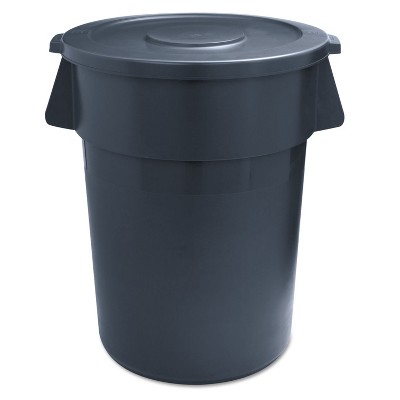 Boardwalk Round Waste Receptacle LLDPE 32 gal Gray 32GLWRGRA