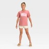 Girls' Short Sleeve Oversized Scenic Desert Graphic T-Shirt - Cat & Jack™ Pink Rose - 4 of 4
