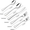Attop 40-piece silverware set, stainless steel cutlery set, serves 8 people, cutlery includes knife, fork and spoon, mirror polish, dishwasher safe - 3 of 4