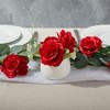Juvale 36 Pack Artificial Red Rose Silk Flower Head for Crafts, Wedding Decor (3.5 in) - 2 of 4