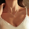 Dainty Gold Cross Necklace for Women, 14K Gold Plated Small Pendant Choker - 2 of 4
