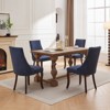NicBex Vintage Flocking Thickened Upholstered Dining Chairs Set of 2 with Curved Solid Wood Legs,Modern Style Accent Chairs,Living Room Chairs - 4 of 4