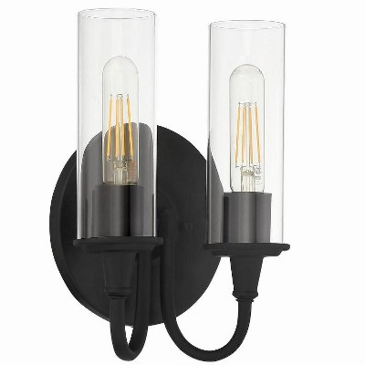 Espresso Brown Cylinder Dimmable Vanity Sconce