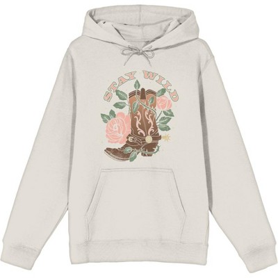 Vintage Country Stay Wild Adult Long Sleeve Hoodie