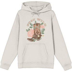 Vintage Country Stay Wild Adult Long Sleeve Hoodie - 1 of 3