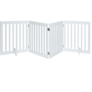 unipaws Classic Indoor Dog Gate Wooden Pet Safety Gate - 1 of 4
