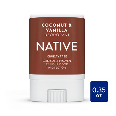 Native Deodorant for Women & Men - Coconut & Vanilla - Aluminum Free - Trial Size - 0.35oz