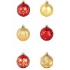 20Pcs Christmas Balls Ornaments, 2.36in Shatterproof Plastic Decorative Hanging Baubles for Xmas Tree Party Wedding Holiday Decor - 3 of 4