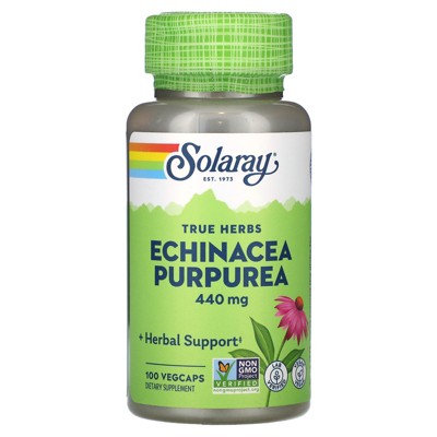 Solaray True Herbs, Echinacea Purpurea, 440 mg, 100 VegCaps