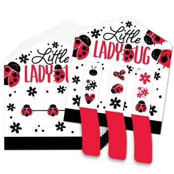 Big Dot of Happiness Happy Little Ladybug - Baby Shower or Birthday Party Game Pickle Cards - Pull Tabs 3-in-a-Row - Set of 12