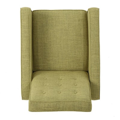 Muted Green Microfiber Mid-Century Modern Recliner, 34.25" x 38"
