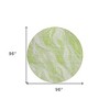 Green And Ivory Abstract Washable Indoor Outdoor Area Rug - 3 of 4