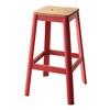 Armless Farmhouse Bar Stool with Crossbar Support, Backless, Easy to Move, Ideal for Kitchen, Counter, or Home Bar - 3 of 4