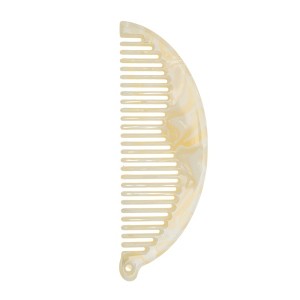 Unique Bargains Half Round Hair Comb with Hole 1 Pc - 1 of 4