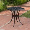 Outdoor Patio Bistro Table Set, Cast Aluminum Table With Ice Bucket, Cast Aluminum Square Bistro Table - 3 of 4