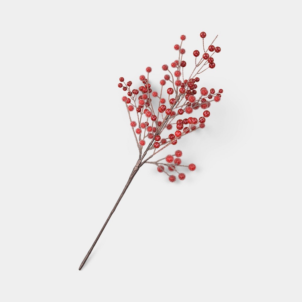 Sugared Red Berry Christmas Stem - Threshold™